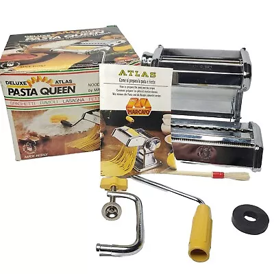 Deluxe Atlas Pasta Queen Noodle Making Machine By Marcato Himark 15-4590 In Box • $39.99