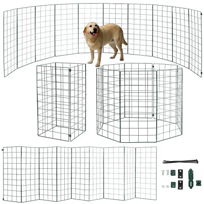£39.95 • Buy Dog Pet Pen 4-10ft Puppy Rabbit Metal Playpen Cage Folding Fence Enclosure Panel