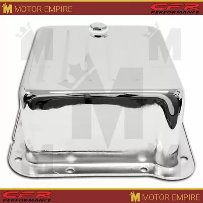 Fits Ford C4 Steel Transmission Pan Case Fill Style Deep Sump 4  Chrome • $53.51