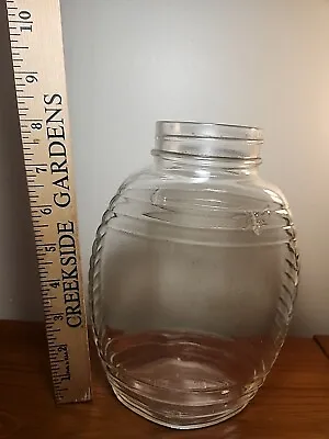 Vintage Armstrong Glass Honey Jar Embossed Bee • $10