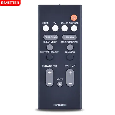 $21.99 • Buy FSR78 ZV28960 Remote Control For Yamaha SoundBar System YAS106 YAS-106 YAS-106BL