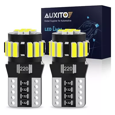 AUXITO T10 CANBUS LED License Plate Light Nterior Bulbs White 168 2825 194 W5W C • $8.99