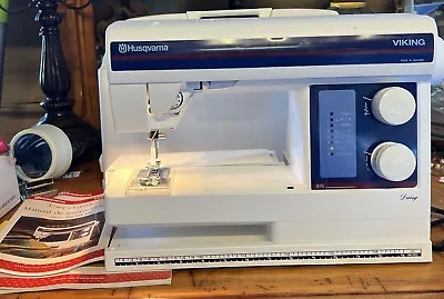 Husqvarna Viking Daisy 315 Sewing Machine W Case Pedal Manuals Very Gently Used • $140