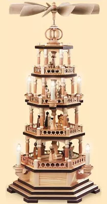 German Christmas Pyramid Christmas Story 4-tier Height 72 Cm / .. MU 10680 NEW • $1149.92