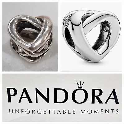 Pandora Womens Knotted Heart Charm Silver 925 • £12.99