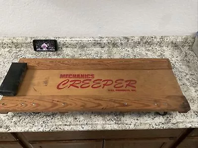 Vintage Mechanics Wood Auto Mechanics Creeper ROL-EZ-E Crown Logo 36” • $45