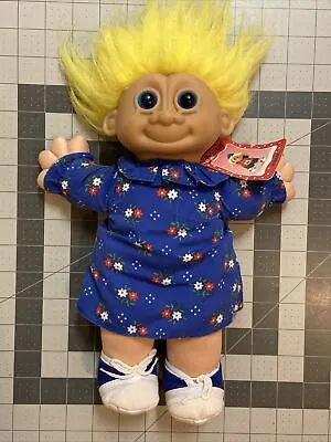$7.99 • Buy RUSS Berrie Troll Kids Yellow Hair 12” Doll Plush 90’s Toy