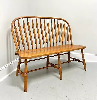 Amish Made Rockford Style Oak Windsor Bench • $795