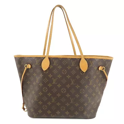 Authentic Louis Vuitton Monogram Neverfull MM Tote Bag Brown M40156 Used F/S • $1965