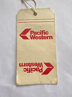 PACIFIC WESTERN AIRLINES Vintage Passenger Baggage Tag • $7.39