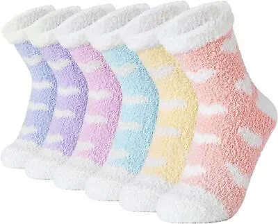 £6.99 • Buy 5Pairs Ladies Slipper Socks Soft Fuzzy Socks Winter Comfy Warm Fluffy Bed Socks