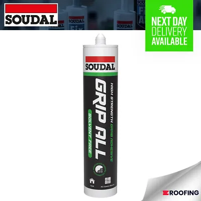 Soudal Grip All Solvent Free Powerful Universal Adhesive - WHITE 290ml • £7.99