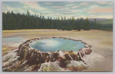 $2.70 • Buy Linen~Punch Bowl Spring~Upper Geyser Basin~Yellowstone Nat'l Park~Vintage PC