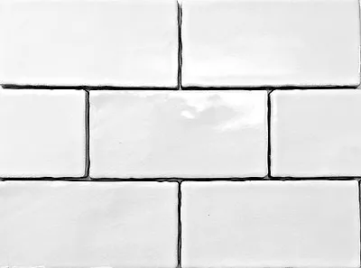 3x6 White Crackled Ceramic Tile Wall And Backsplash Kitchen Bath (1 SF) • £14.94