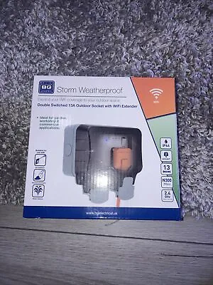 £15 • Buy BG Storm Weatherproof Double Switched Outdoor Socket & Wi-fi Extender - NEW WP22