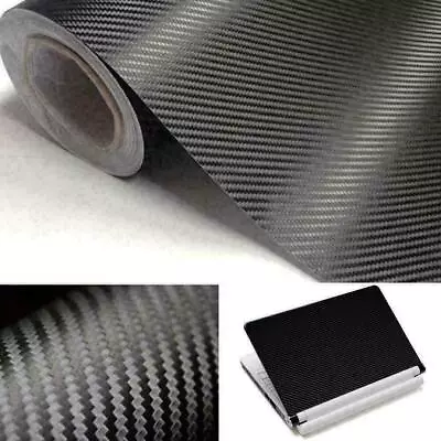 1xCarbon Fibre Skin Decal Wrap Sticker Case Cover For 9-17  Laptops Hot D3 • £3.86