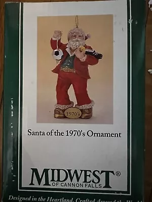 Vintage Santa Of The 1970’s Of Midwest Of Cannon Falls Ornament NIB • $33