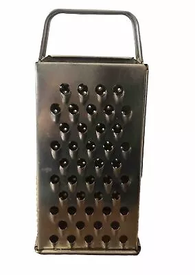 Vintage Bromwell Metal Cheese Grater #119 Michigan City Indiana Rustic Stainless • $18