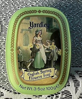 Vintage EMPTY Yardley Soap Tin England Kids Dog Woman Scene • $3.50