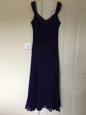 Ladies Long Dress With Pleating And Matching Stole Size 14 By Michaela Louisa • £6.99
