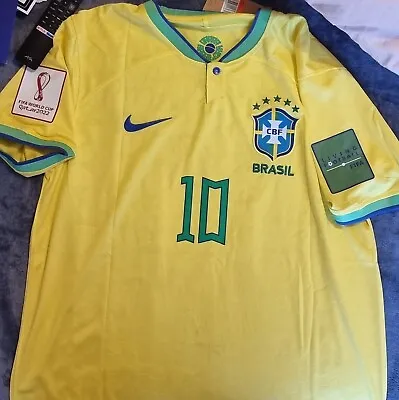 $175 • Buy Neymar Jnr Signed Brazil World Cup 2022 Jersey+coa