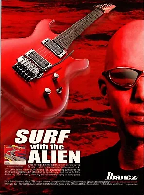 Ibanez Guitars Original Print Ad Surf With The Alien • $8.55