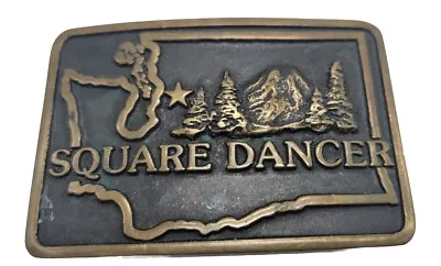 30th Annual Square Dance Convention Seattle 1981 Brass Belt Buckle  Anacortes • $21.95