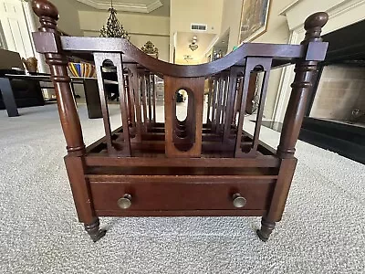 Antique Mahogany Magazine Rack  • $300