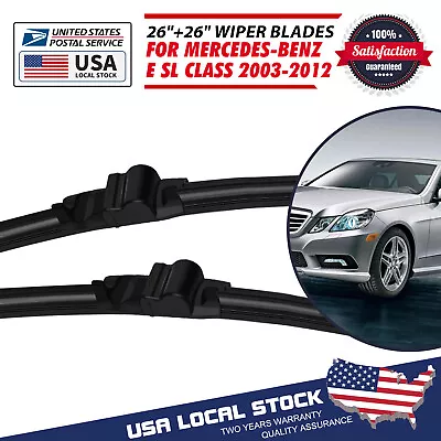 26 +26  Front Genuine Windshield Wiper Blades For Mercedes-Benz E350 2006-2011 • $16.99