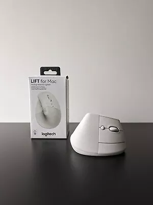 Logitech Lift Vertical Ergonomic Wireless Mouse For Mac - Bluetooth - White • £26