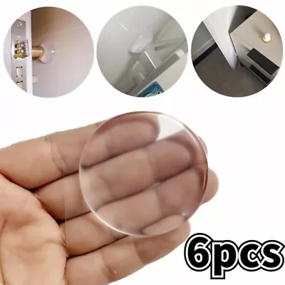 6PCS Door Handle Bumper Protective Plug Transparent Silicone Wall Protector • £4.67