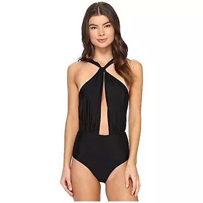 6 Shore Road By Pooja Ocean Women's 178954 One-Piece Black Rock Swimsuits Size S • $72.25