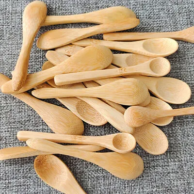 $3.44 • Buy Mini Wooden Spoon Kitchen Spice Spoon Small Short Condiment Spoons Cooking Scoop