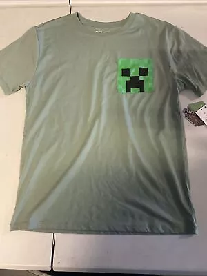 New Minecraft Boys Short Sleeve Graphic Tee T-Shirt Large Creeper • $13.65