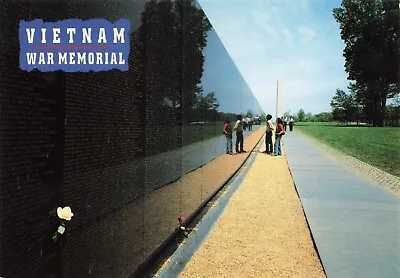 Postcard Vietnam War Memorial Soldiers American Flag USA Monument Washington DC • $5.99