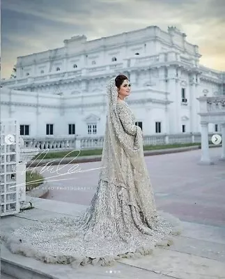 Wedding Manish Malhotra Indian Wedding Gown Shadi Walima Nikah Long Pakistani  • $2799.99