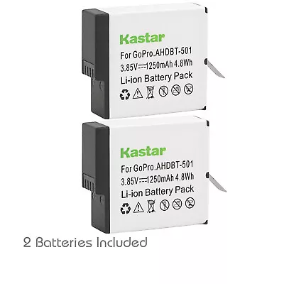 Kastar 2 Rechargeable Battery For Original OEM GoPro AABAT-001 HERO5 HERO6 HERO7 • $12.99