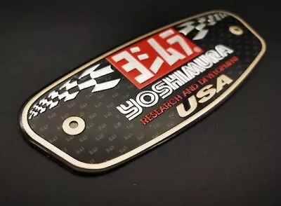 1x YOSHIMURA USA 3D LOGO HEATPROOF EXHAUST BADGE STICKER GRAPHIC DECAL METAL • $9.89