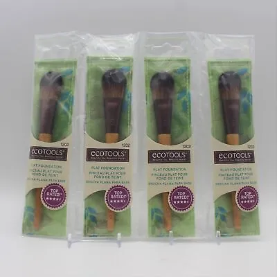 4-Pack | EcoTools Flat Foundation Makeup Brush Synthetic Taklon Bristles • $10.78