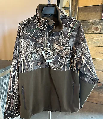 DRAKE WATERFOWL MST GUARDIAN EQWADER FLEX FLEECE 1/4 ZIP Realtree MAX 7 Jacket • $89