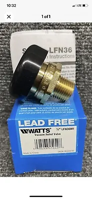 $19.90 • Buy Watts LFN36M1 1/2  Lead Free Vacuum Relief Valve