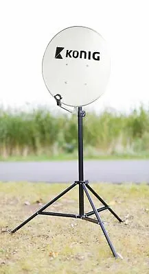 Sky Satellite Dish Tripod Stand Kit Portable Camping Caravan Lorry Freesat Tall • £40.92