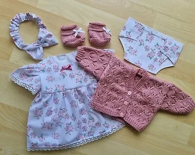 £13.99 • Buy Baby Annabell /Luvabella 17 To 19 Inch Dolls 5 Piece Pink Floral Dress Set (43)