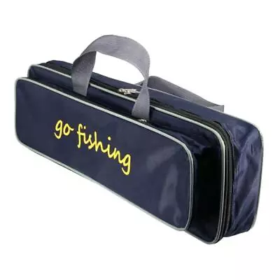 Large Capacity Portable Travel Fishing Rod Reel Case With Double Zippers • $32.85