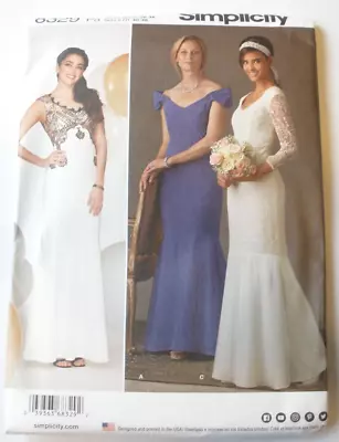 Simplicity 8329 Wedding Mermaid Style Dress Gown Bridesmaid Formal Sz 12-20 UC • $9.99