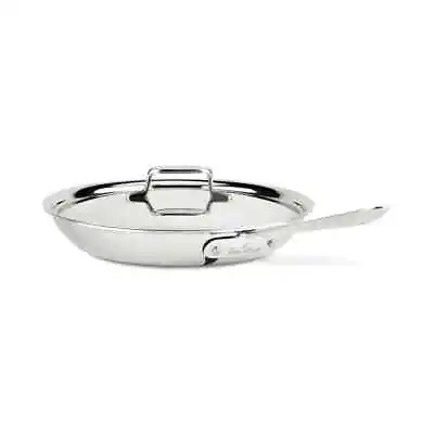 New All-Clad D5 Polished 5-Ply Nonstick 12 Inch Fry Pan  With Lid • $139.99