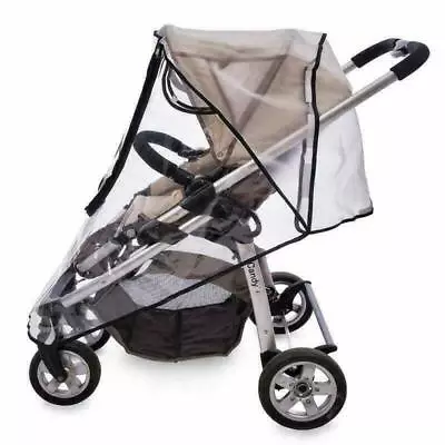 Raincover Universal Pram Buggy Window Baby Pushchair Stroller Clear Rain Cover • £5.87