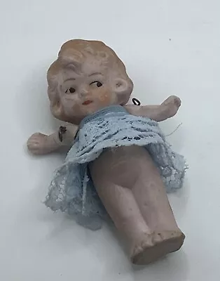 Antique German Bisque Mignonette Doll Wire Jointed Arms 2.5” “Penny Doll” • $12