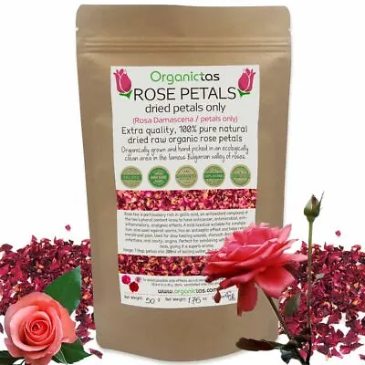 Organic Edible ROSE PETALS Cooking Garnish Cake Tea Culinary Best BIO Quality! • £8.99