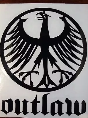 4 X5  German Eagle OUTLAW Vinyl Decal Bundesadler Sticker Porsche VW BMW • $5